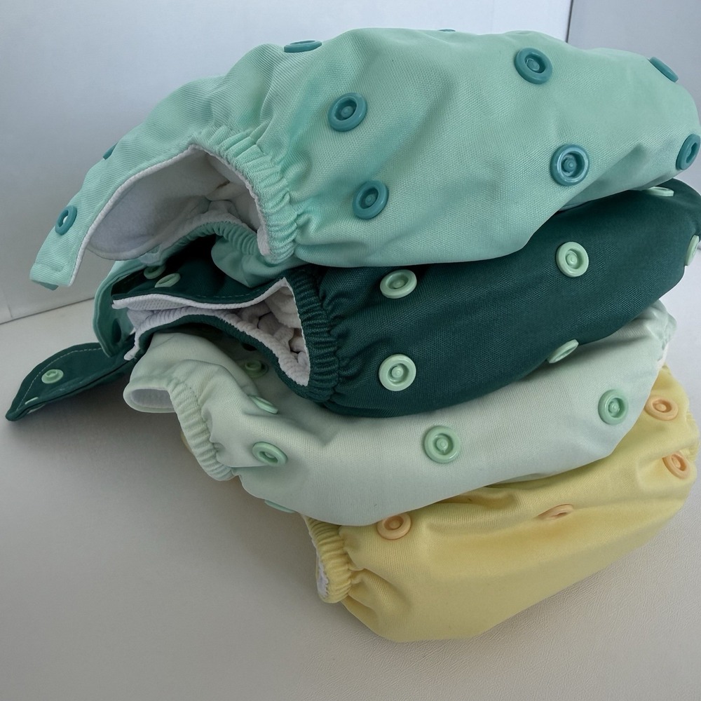 Lot of 4 Lighthouse Kids Co Supreme Pocket Cloth Diapers Washed Never Used